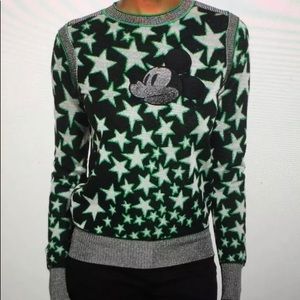 MARC JACOBS MICKEY MOUSE METALLIC PRINT SWEATER